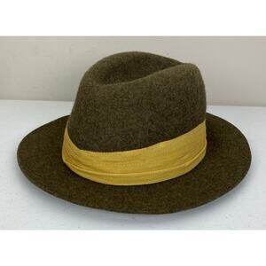 VTG Men L.L. Bean England wool felt banded fedora hat, 7 1/4